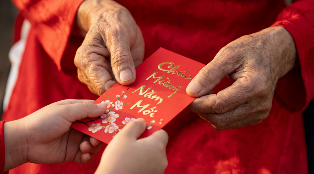 Prezenty na Tết – czerwone koperty lì xì